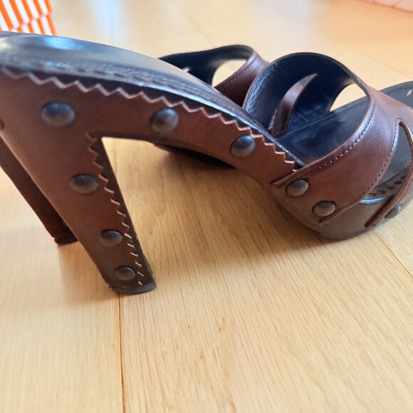 Vintage YSL Rive Gauche Studded Heels - Picture 3 of 5